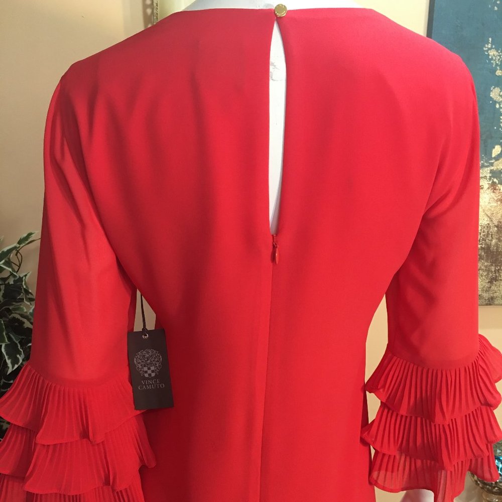 Vince Camuto Coral Chiffon Shift Dress size6&4 - Picture 11 of 15